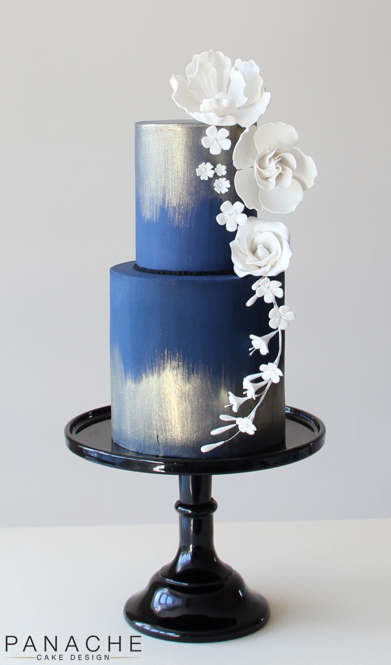 Gallery - Blue and Gold White Flowers 1